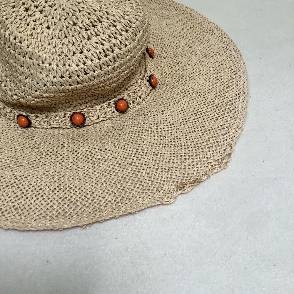 STRAW HAT CORAL RIM DETAIL - Picture 5 of 6